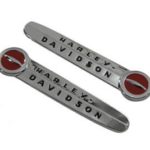 V-Twin Manufacturing Canada - OE Emblem Set with Black Lettering - 38-6699