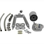 V-Twin Manufacturing Canada - Oil Cooler Kit Dual Tube Vertical Type - 40-0344