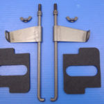 V-Twin Manufacturing Canada - Parkerized Battery Rod Set with Flag and Pads - 42-9918