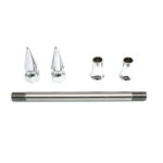 V-Twin Manufacturing Canada - Chrome Front Axle Kit - 44-0211
