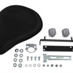 V-Twin Manufacturing Canada - Black Leather Solo Seat Kit - 47-0131