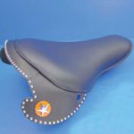 V-Twin Manufacturing Canada - Black Leather Buddy Seat with Skirt - 47-0232