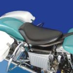 V-Twin Manufacturing Canada - Black Vinyl Frame Mount Solo Seat - 47-0599