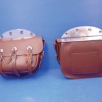 V-Twin Manufacturing Canada - Brown Leather Replica Saddlebag Set - 48-3144