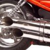 Tab Performance Non-Baffled Chrome Turn Outs Slip-on Exhaust 2002-2010 HD Select V-Rod Models