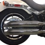 Tab Performance Tip Compatible Slip-on Chrome Exhaust 2018 + HD Softail Low Rider