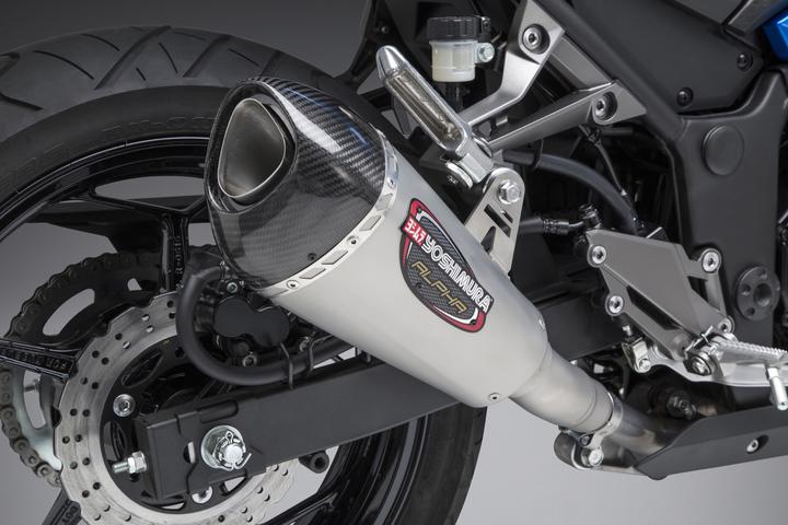 Yoshimura Street Alpha-T Slip-On SS-SS-CF Kawasaki EX300F Ninja 300 ...